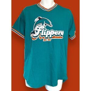 Flippers Jersey Shirt By Evolution In Design Teal XL Hustle #24 Miami Dolphins